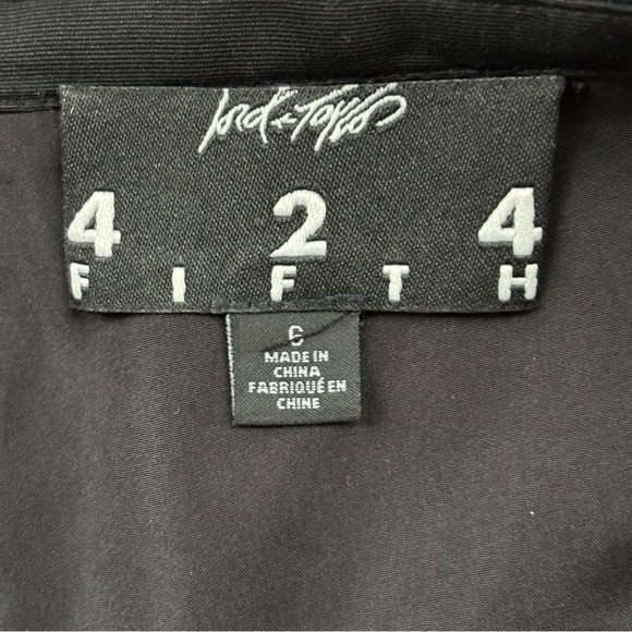 Lord & Taylor 424 Fifth IBIZA Black Fringe Skirt, Size 6 - Picture 7 of 10